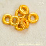  Charm Tròn Mạ Vàng 6mm - Bạc Mạ Vàng Cao Cấp 