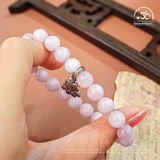  Vòng Tay Đá Kunzite 8mm 3A Phối Charm Pandora 
