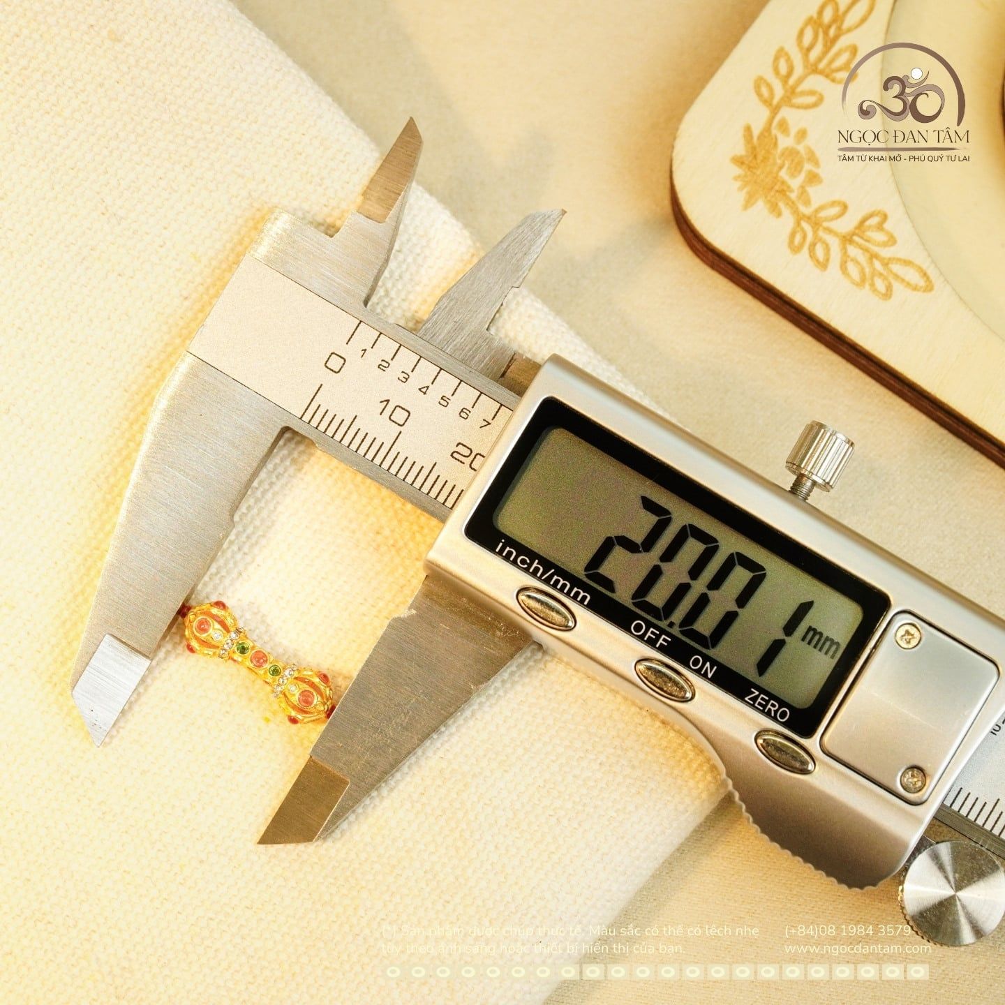  Charm Chùy Kim Cang Đá Màu - Bạc 925 Mạ Vàng Cao Cấp 