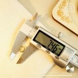  Charm Oval Mắt Dẹp 7.5mm - Bạc 925 Mạ Vàng Cao Cấp 