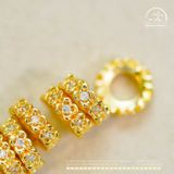  Charm Đệm Cỏ 4 Lá - Kim Loại Mạ Vàng 