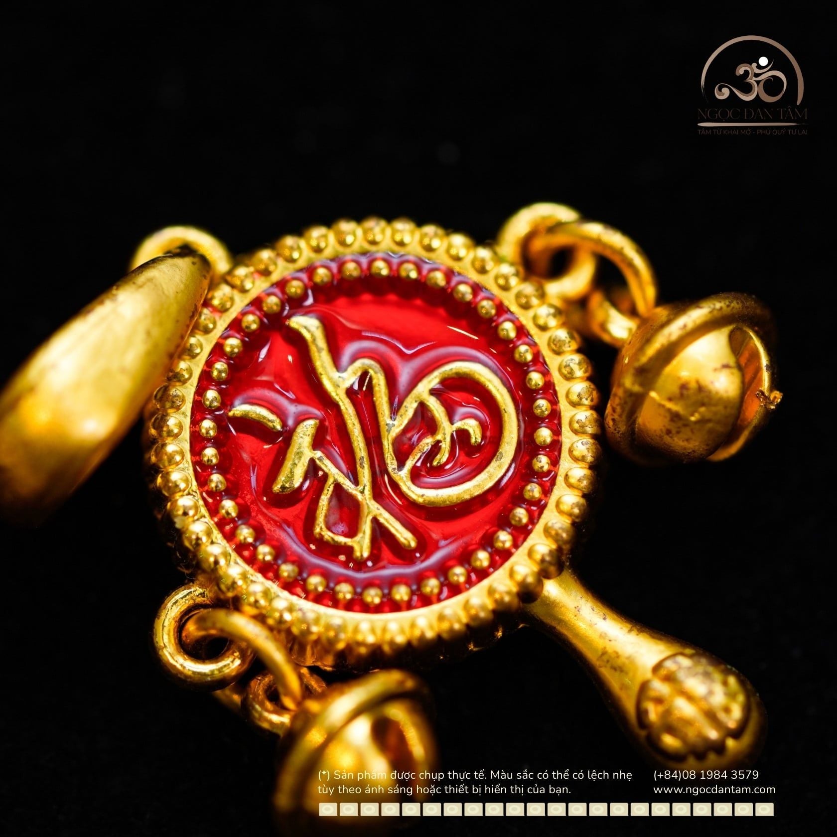  Mặt Dây Chuyển Lục Lạc 18.04mm - Kim Loại Mạ Vàng Cao Cấp 