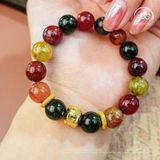  Vòng Tay Thạch Anh Tóc Hỗn Hợp 10mm 5A Phối Charm 