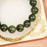  Vòng Tay Thạch anh tóc xanh 13mm 4A 