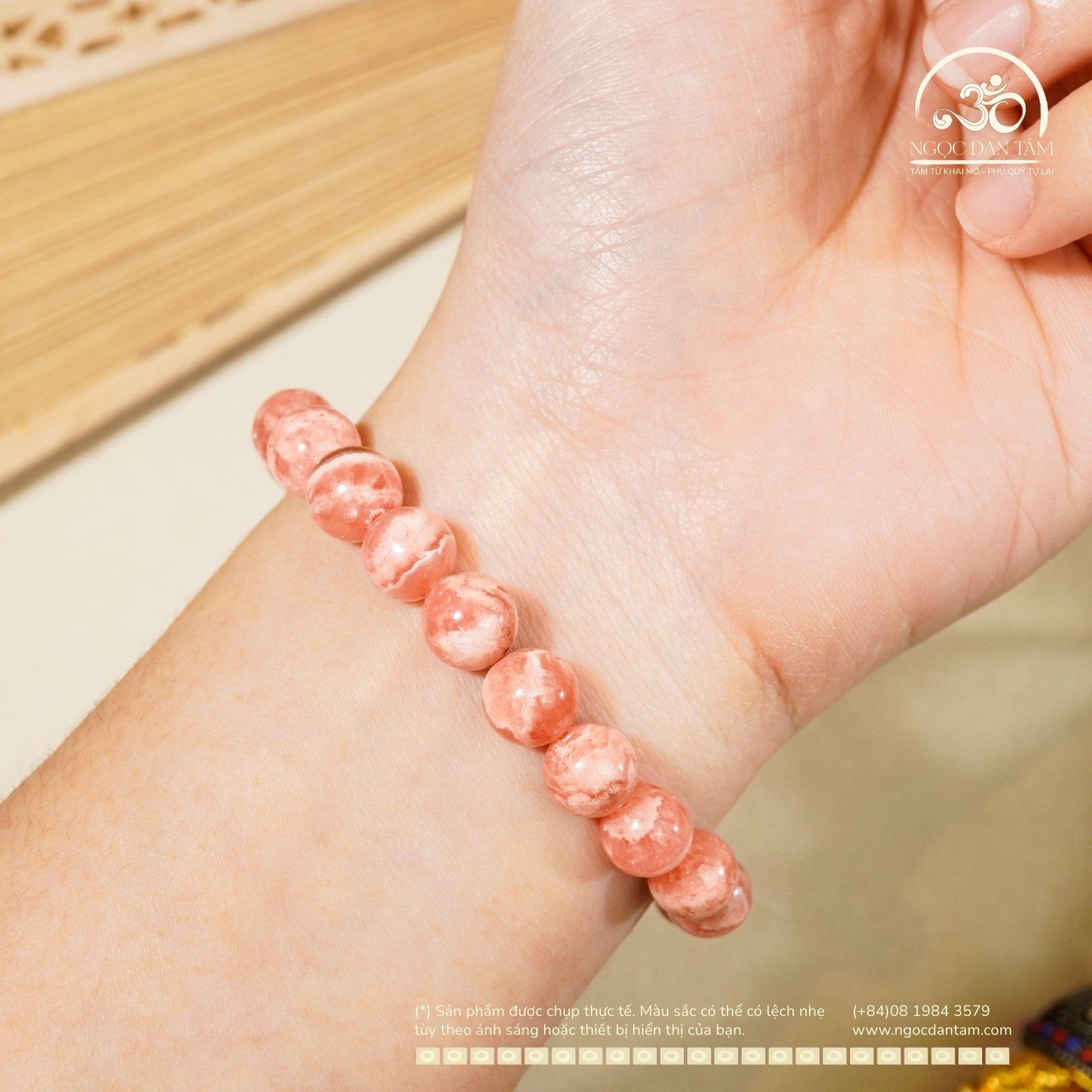  Vòng Tay Đào Hoa 9mm 5A 