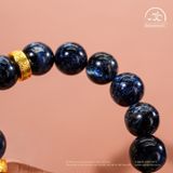  Vòng Tay Đá Giông Bão 9mm 5A Phối Charm Long Quy 