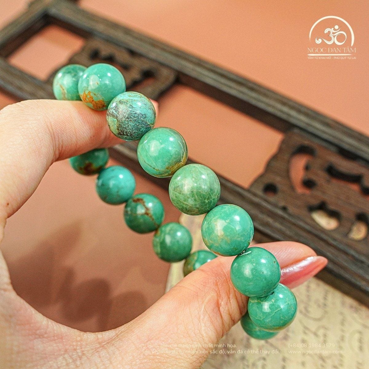  Vòng Tay Lam Ngọc 12mm 