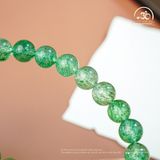  Vòng Tay Thạch Anh Dâu Tây Xanh Phối Charm Tỳ Hưu 8mm 2A 