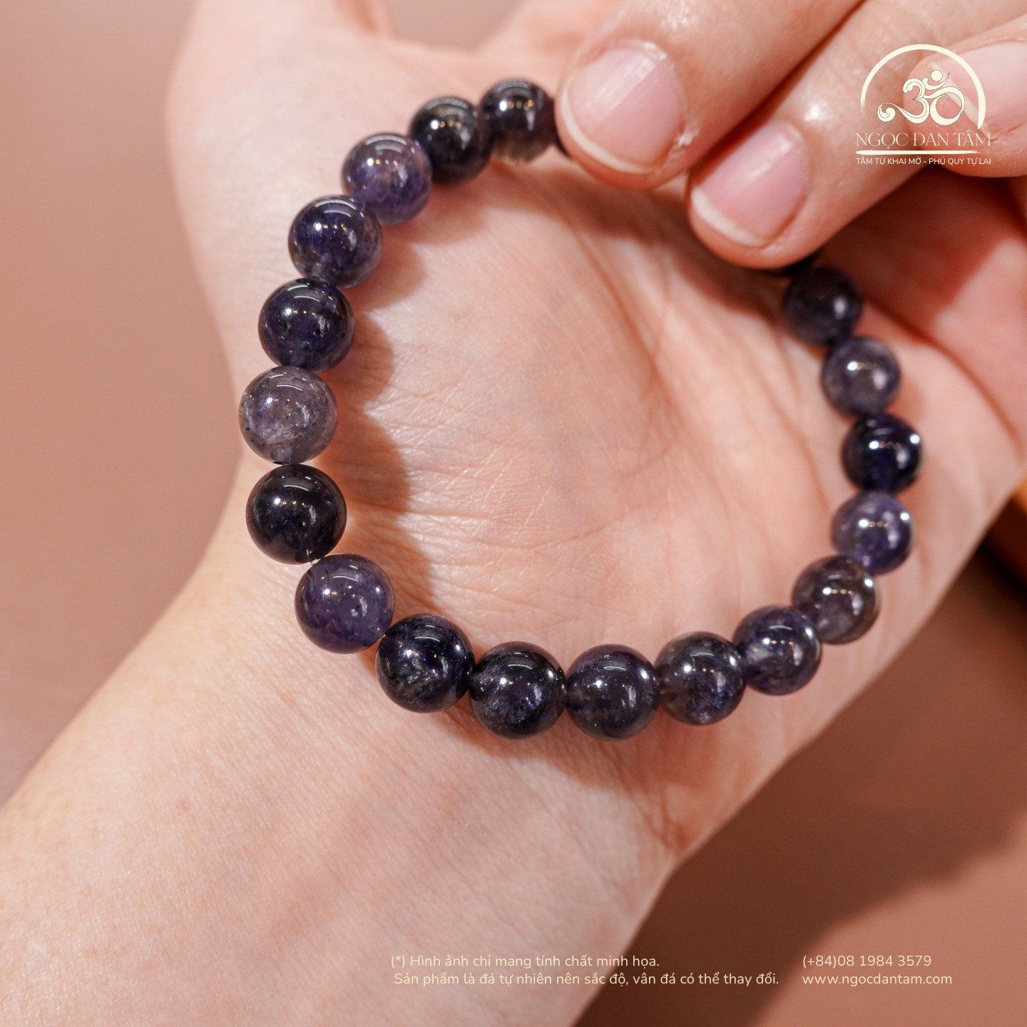  Vòng Tay iolite 8mm 2A 