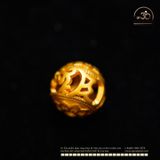  Charm Bi Tròn Lục Tự 7,94mm - Kim Loại Mạ Vàng 