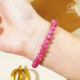  Vòng Tay Ruby Hồng Vip Cắt Giác 5,5 x 7,5 mm 