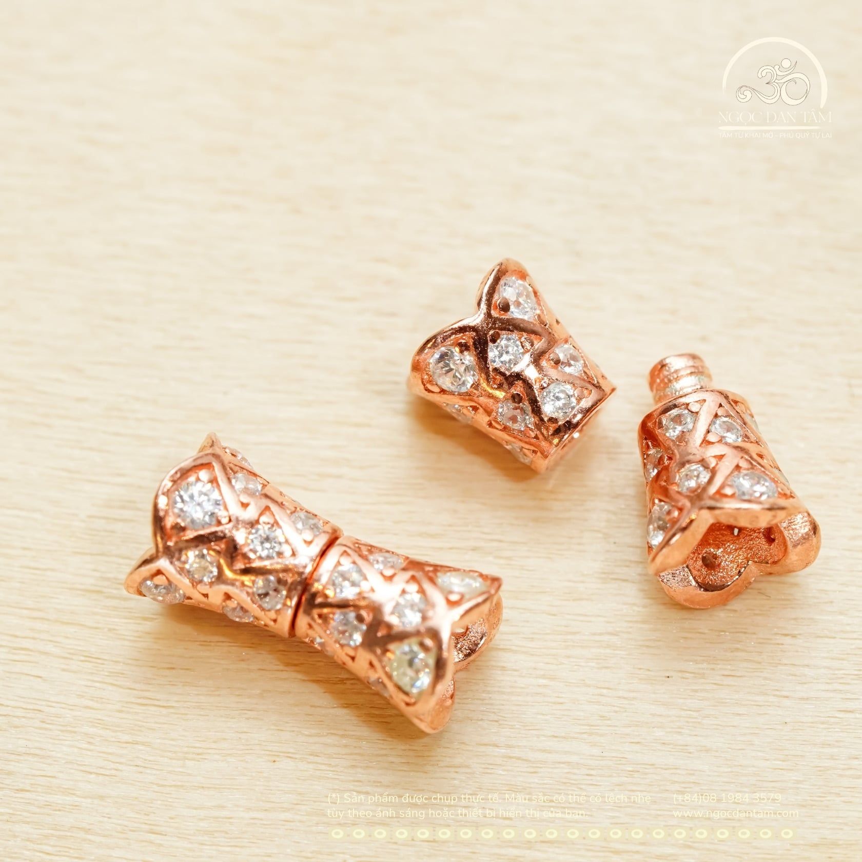  Charm Khóa Vòng Cổ Bạc 925 Mạ Vàng Trắng , Hồng Eo Thon Lấp Lánh 