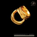  Charm Tròn Gân 6.60mm - Bạc 925 Mạ Vàng Cao Cấp 