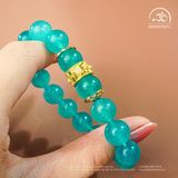  Vòng Tay Đá Amazonite 11mm 5A Phối Charm 