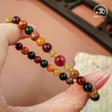  Vòng Tay Thạch Tóc Hỗn Hợp Phối Charm 6mm 5A 