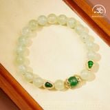  Vòng Tay Prehnite 8mm Phối Charm Hồ Lô 