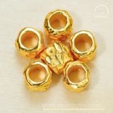  Charm Trụ Tròn Vảy Rồng Lớn 7.30mm - Bạc 925 Mạ Vàng Cao Cấp 