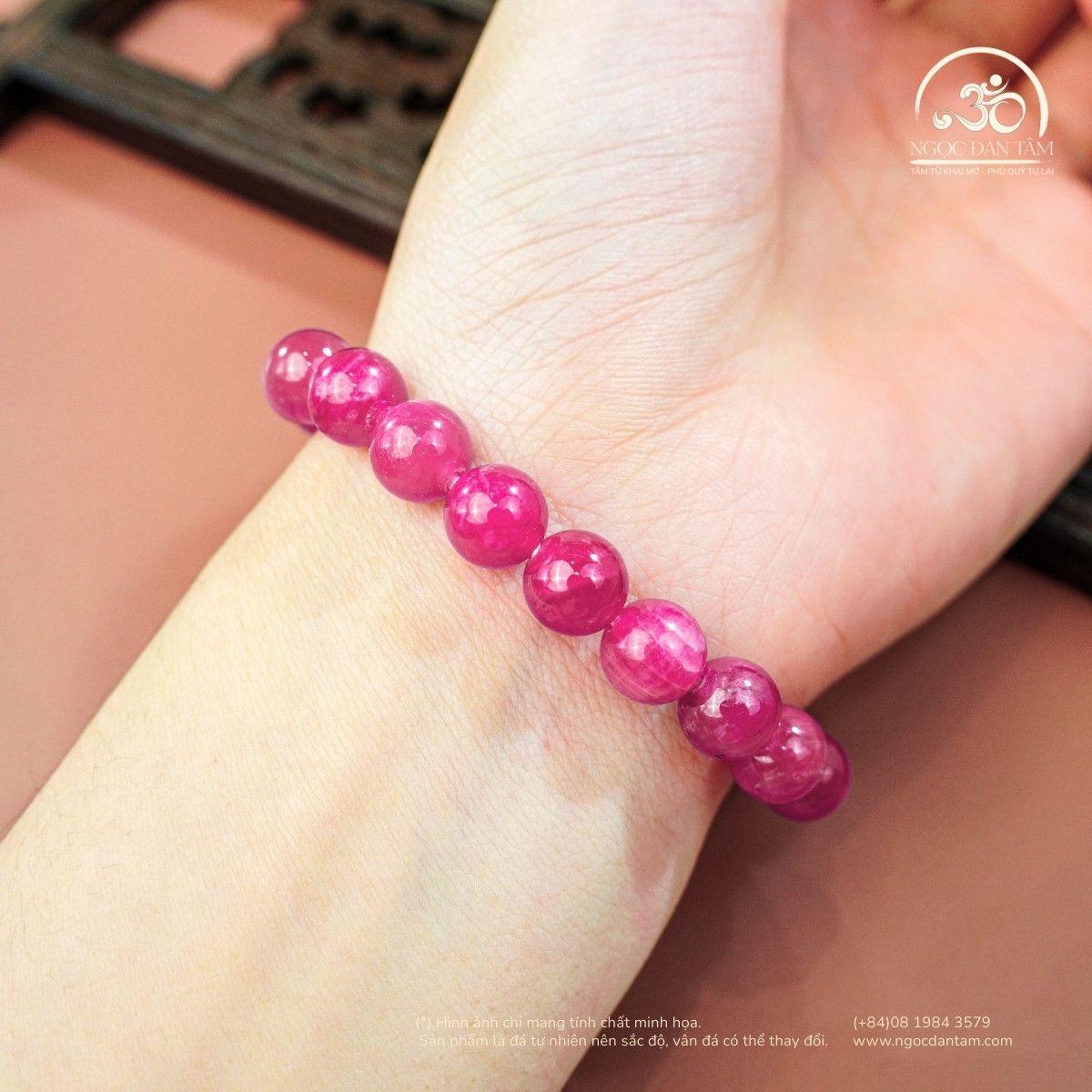  Vòng Tay Đá Ruby Hồng Ngọc VIP 