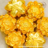  Charm 3 Hoa Sen - Kim Loại Mạ Vàng Cao Cấp 