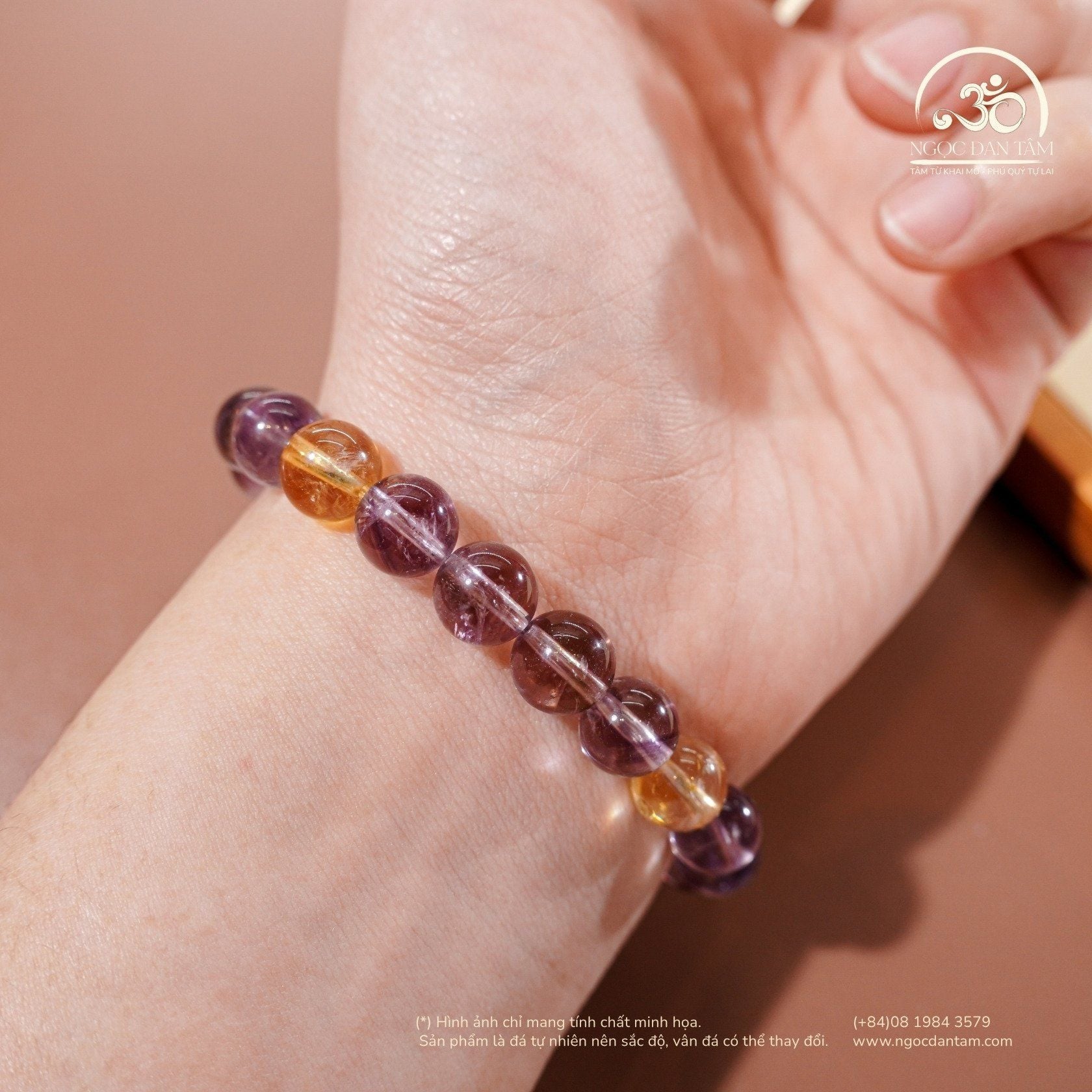  Vòng Tay Ametrine 8mm - 10mm 2A 