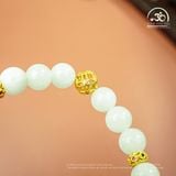  Vòng Tay Đá Angelite 8mm 2A Phối Charm 