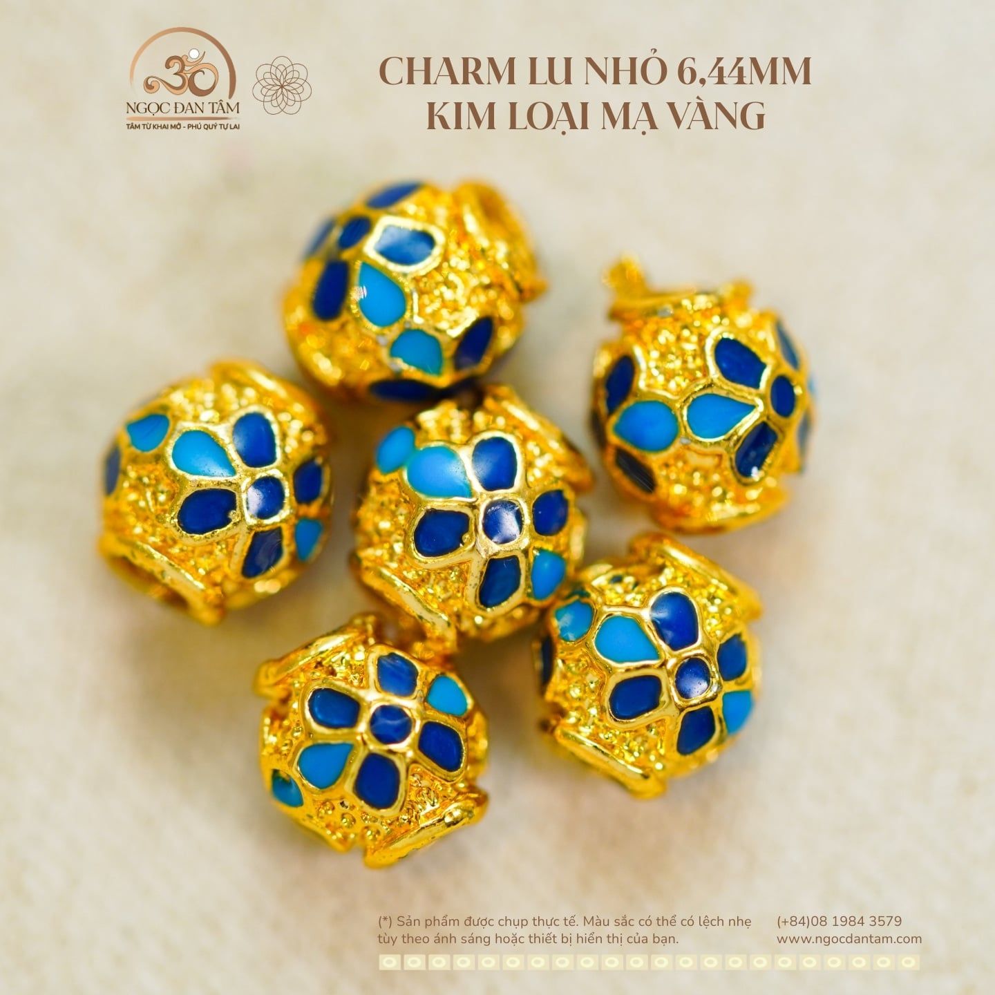  Charm Lu Nhỏ - Kim Loại Mạ Vàng 
