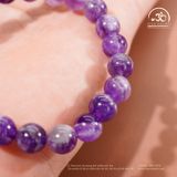  Vòng Tay Thạch Anh Tím Vân Mây 8mm 2A 