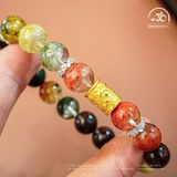  Vòng Tay Thạch Anh Ưu Linh Hoa 10mm 5A Phối Charm Rồng 2 Màu Đá 
