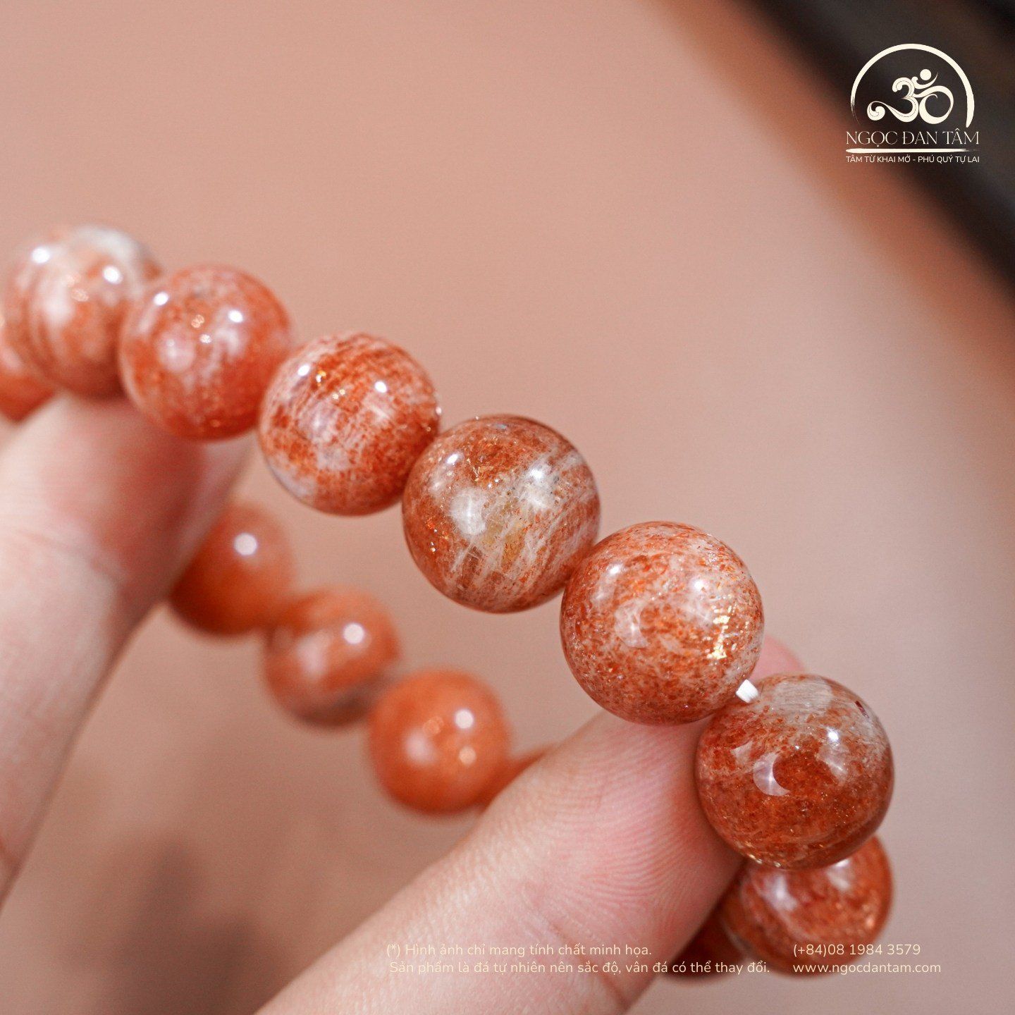  Vòng Tay Đá Mặt Trời 12mm 4A 