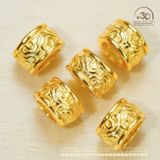  Charm Tròn Vân Mây 7.28mm - Bạc 925 Mạ Vàng Cao Cấp 