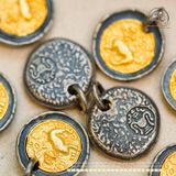  Charm Sư Tử Tuyết 15.58mm - Bạc 925 Mạ Vàng Cao Cấp 