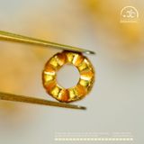  Charm Tròn Gợn Sóng Bạc Mạ Vàng 6mm - Bạc 925 Mạ Vàng Cao 