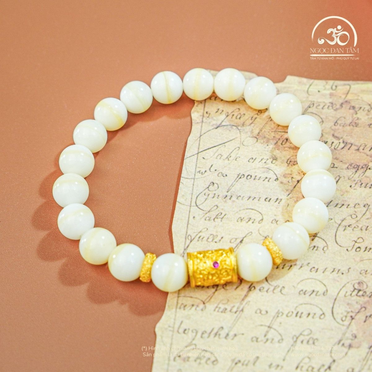  Vòng Tay Vỏ Sò Tai Tượng Phối Charm Lu Thống 