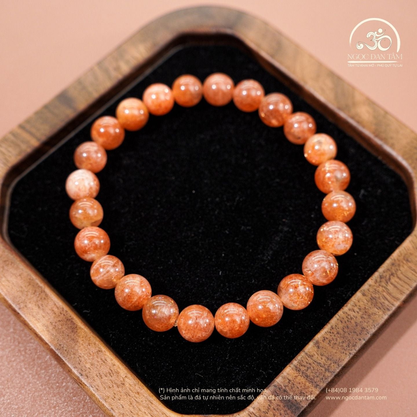  Vòng Tay Đá Mặt Trời 7mm 5A 