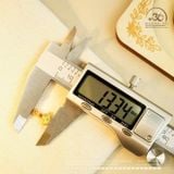  Charm Mỏ Neo Đính Đá Hồng 13mm - Bạc 925 Mạ Vàng Cao Cấp 