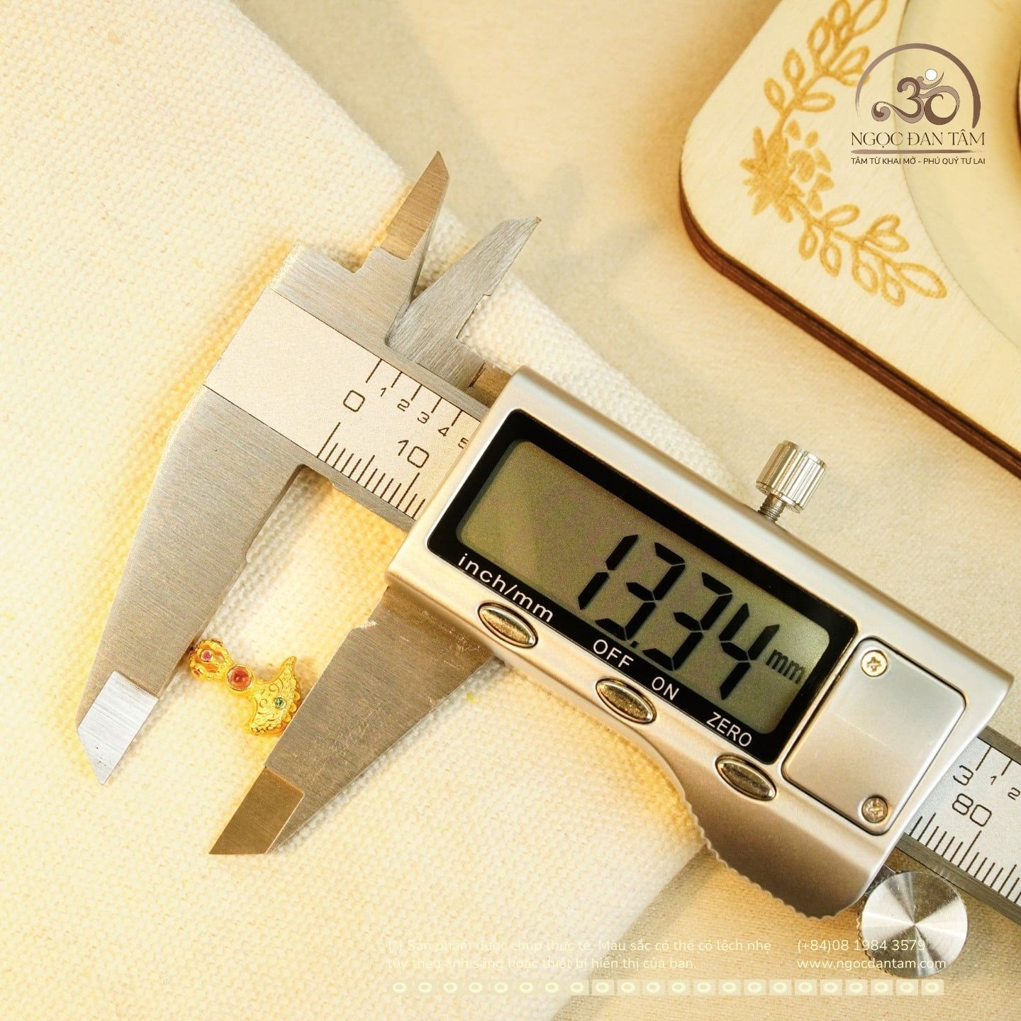  Charm Mỏ Neo Đính Đá Hồng 13mm - Bạc 925 Mạ Vàng Cao Cấp 