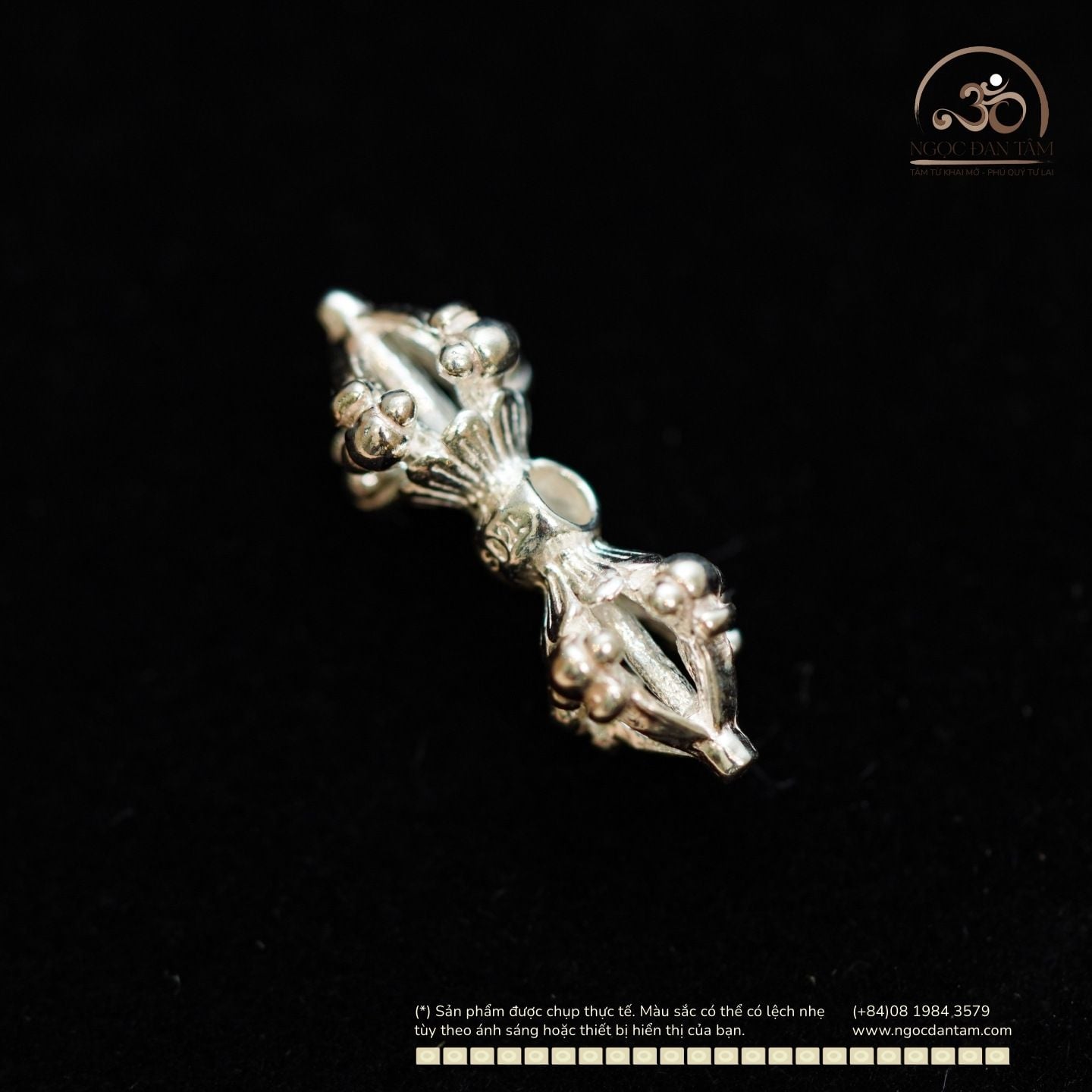  Chùy Kim Cang Bạc Trắng 925 