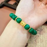  Vòng Tay Đá Howlite Lu Thống Phối Charm 10mm 