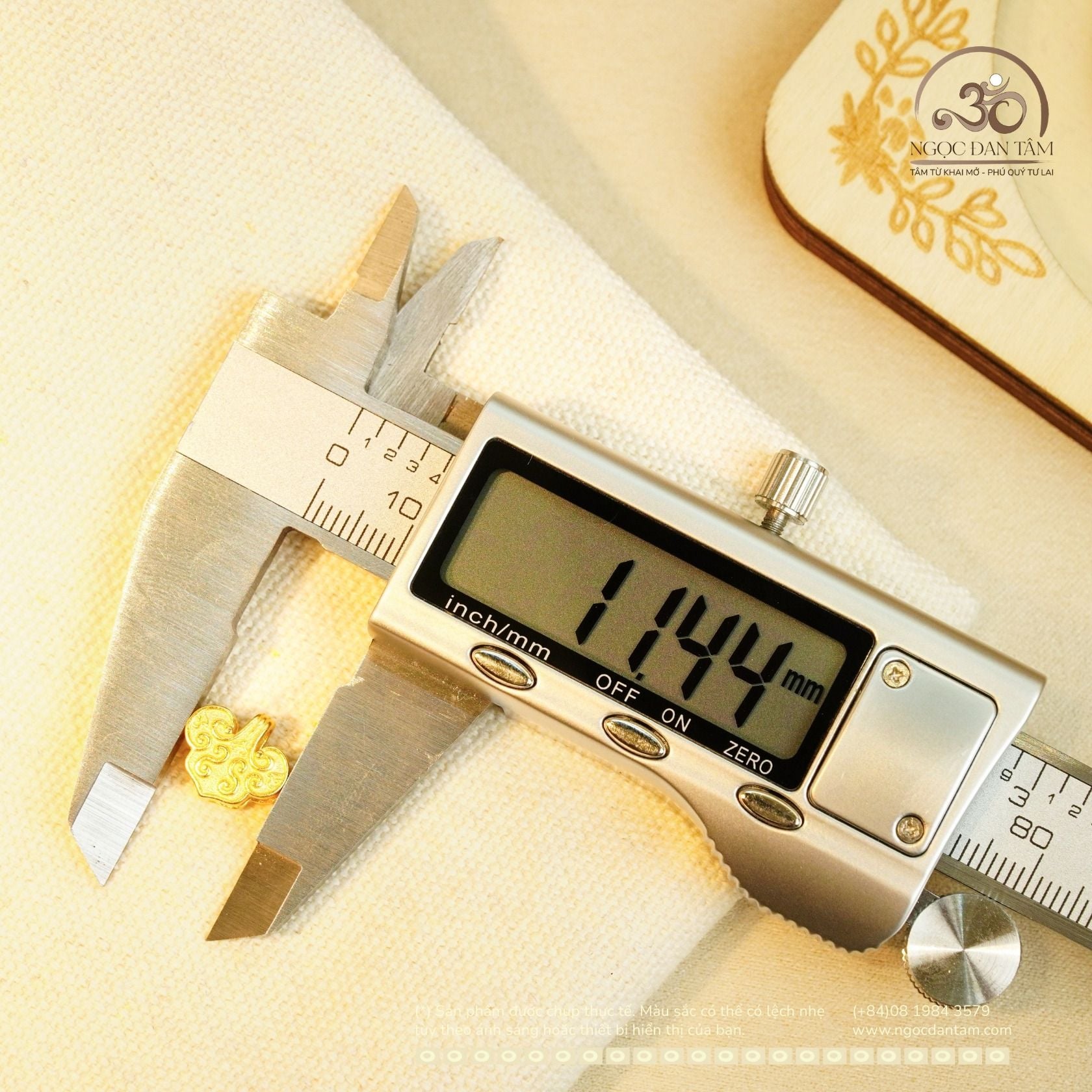  Charm Mây Đôi 11mm - Bạc 925 Mạ Vàng Cao 