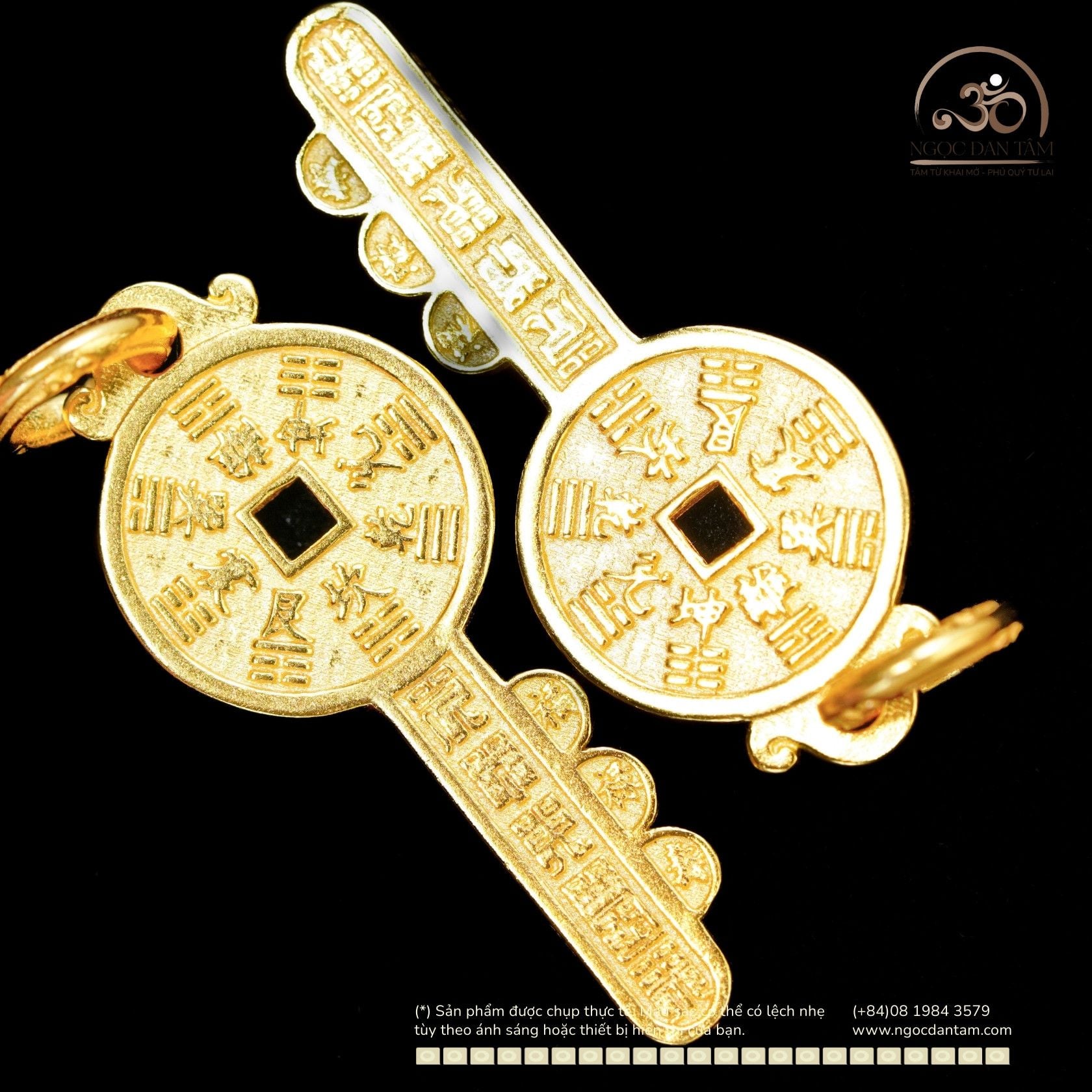  Mặt Dây Chuyền Chìa Khóa Vàng - Bạc 925 Mạ Vàng Cao Cấp 