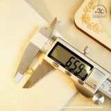  Charm Tròn Xoắn Dẹp Nhỏ 6.59mm - Bạc 925 Mạ Vàng Cao Cấp 