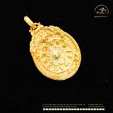  Mặt Dây Chuyền Văn Thù Cửu Cung Bát Quái 12 Cung Hoàng Đạo 17,44mm - Bạc 925 Mạ Vàng Cao Cấp 