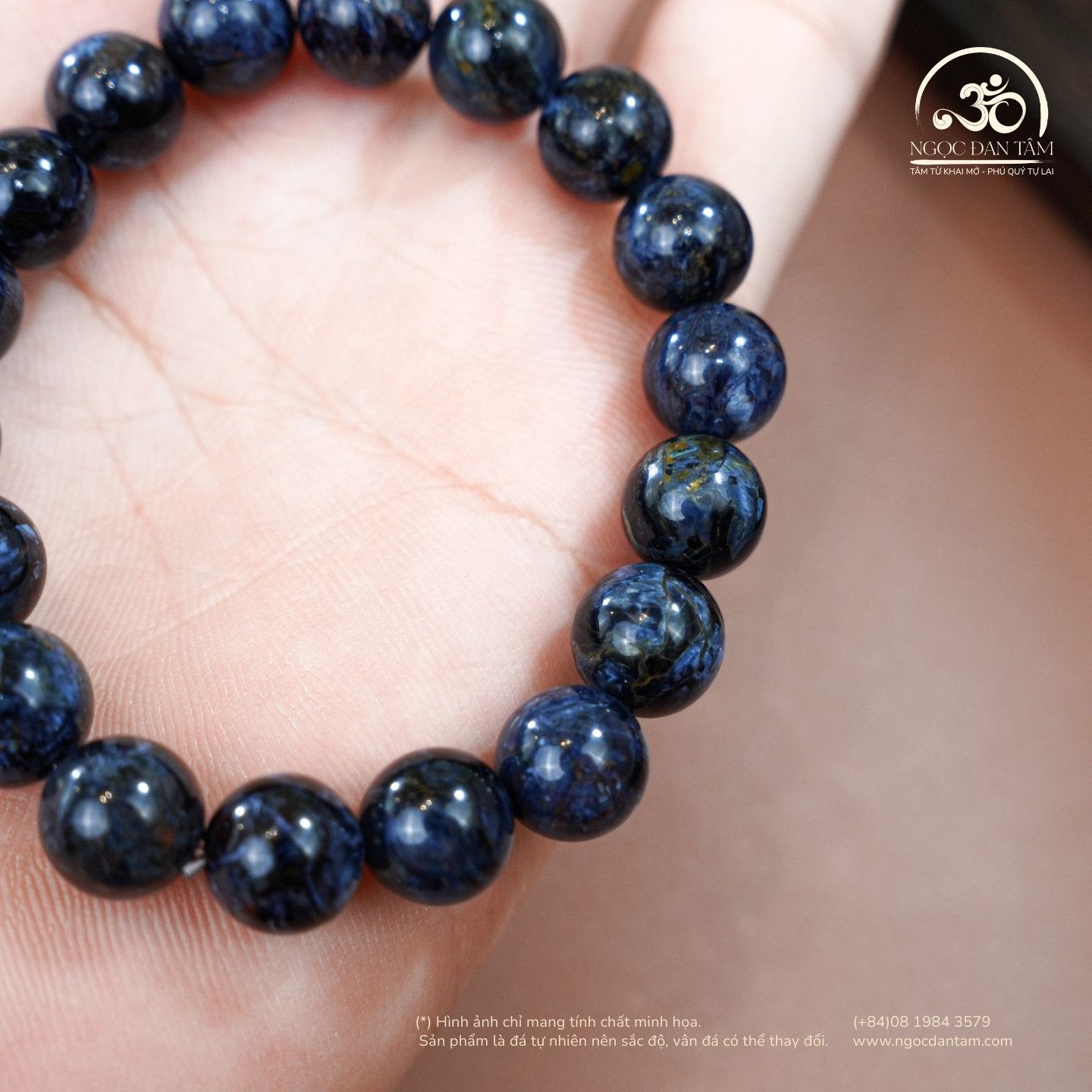  Vòng Tay Đá Giông Bão 8mm - 9mm - 10mm - 12mm 