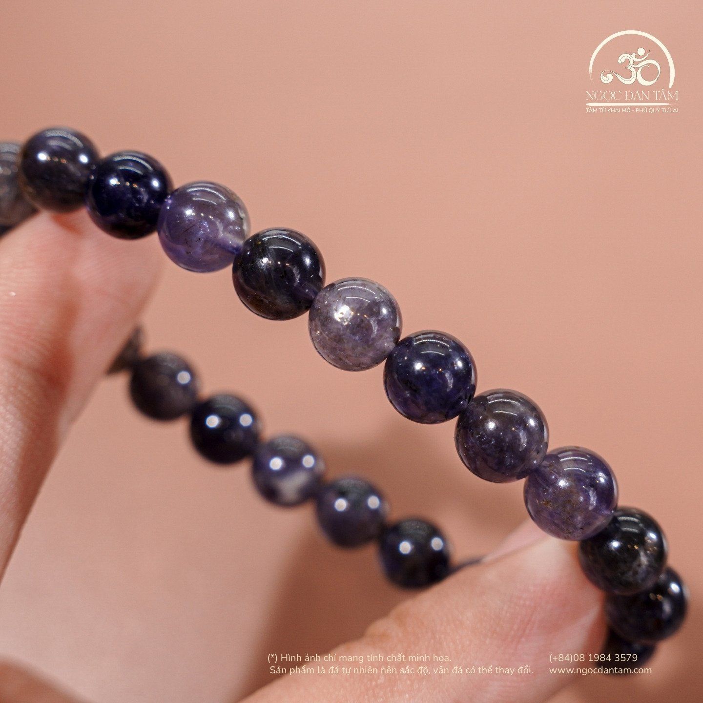  Vòng Tay iolite 8mm 2A 