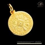  Mặt Dây Chuyền 12 Con Giáp Đính Đá 13.67mm - Bạc 925 Mạ Vàng Cao Cấp 