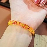  Vòng Tay Hổ Phách Dây Nút Ngang (15 Hạt- 2gram) 