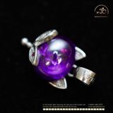  Mặt dây chuyền Hồ Ly Đá Tím 10.60mm - Bạc 925 Cao Cấp 