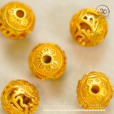  Charm Bi Tròn Lục Tự 7,94mm - Kim Loại Mạ Vàng 