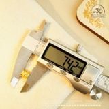  Charm Lu Thống Chữ Thập 7mm - Bạc 925 Mạ Vàng Cao Cấp 