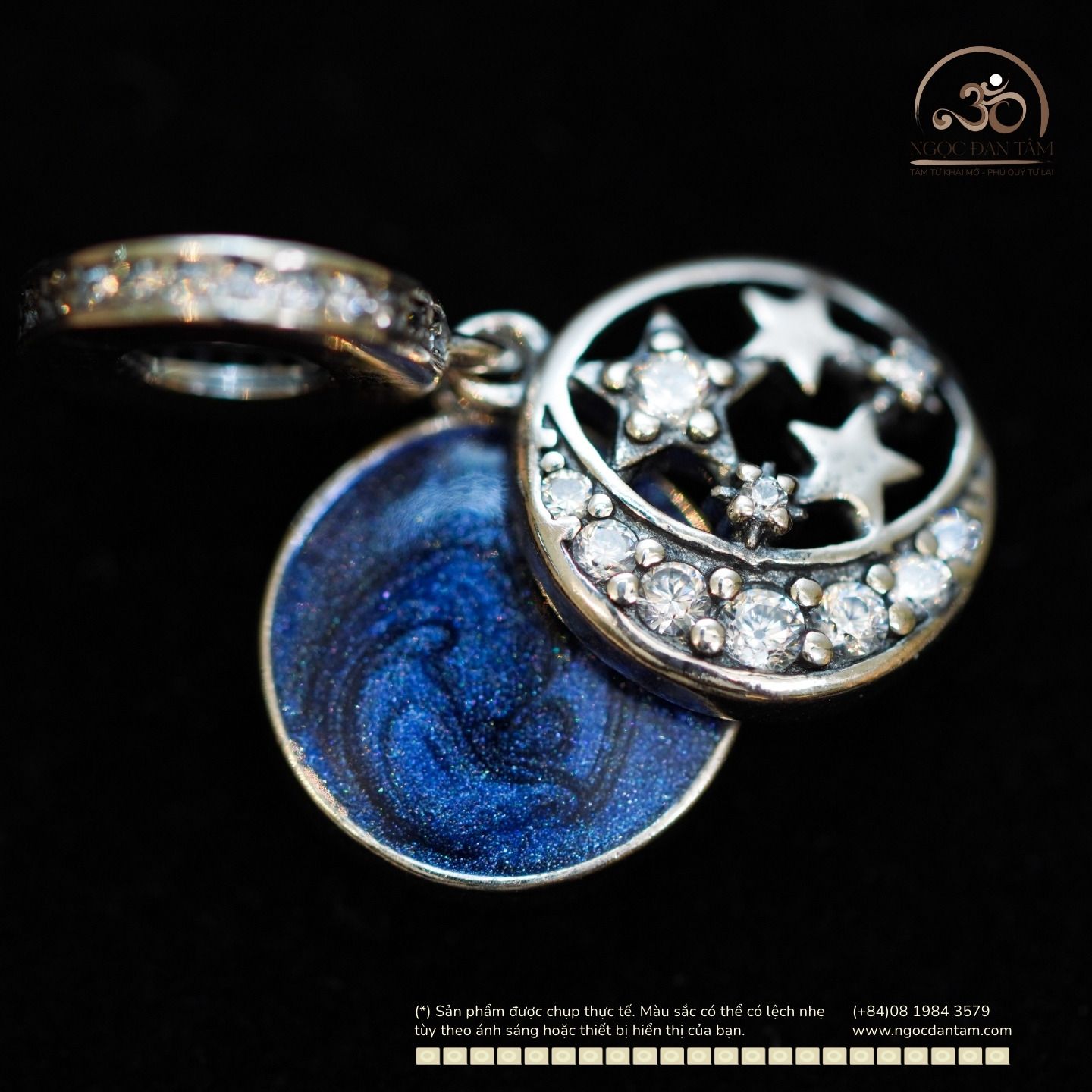  Mặt Treo Pan Buổi Tối 11.15mm - Bạc 925 Mạ Vàng 